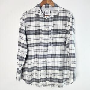 American Eagle Womens Oversized Pearl Snap Plaid Button Up Size Small Western